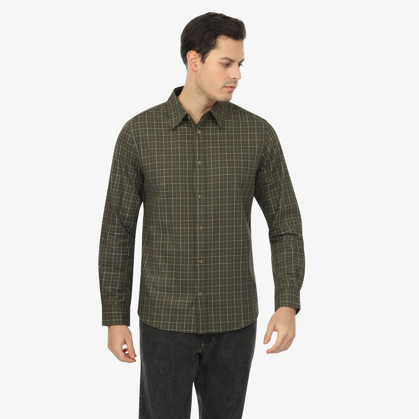 Cypress Shadows Plaid Button-Down Shirt