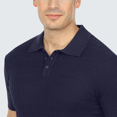 True Navy Luxe Knit Polo