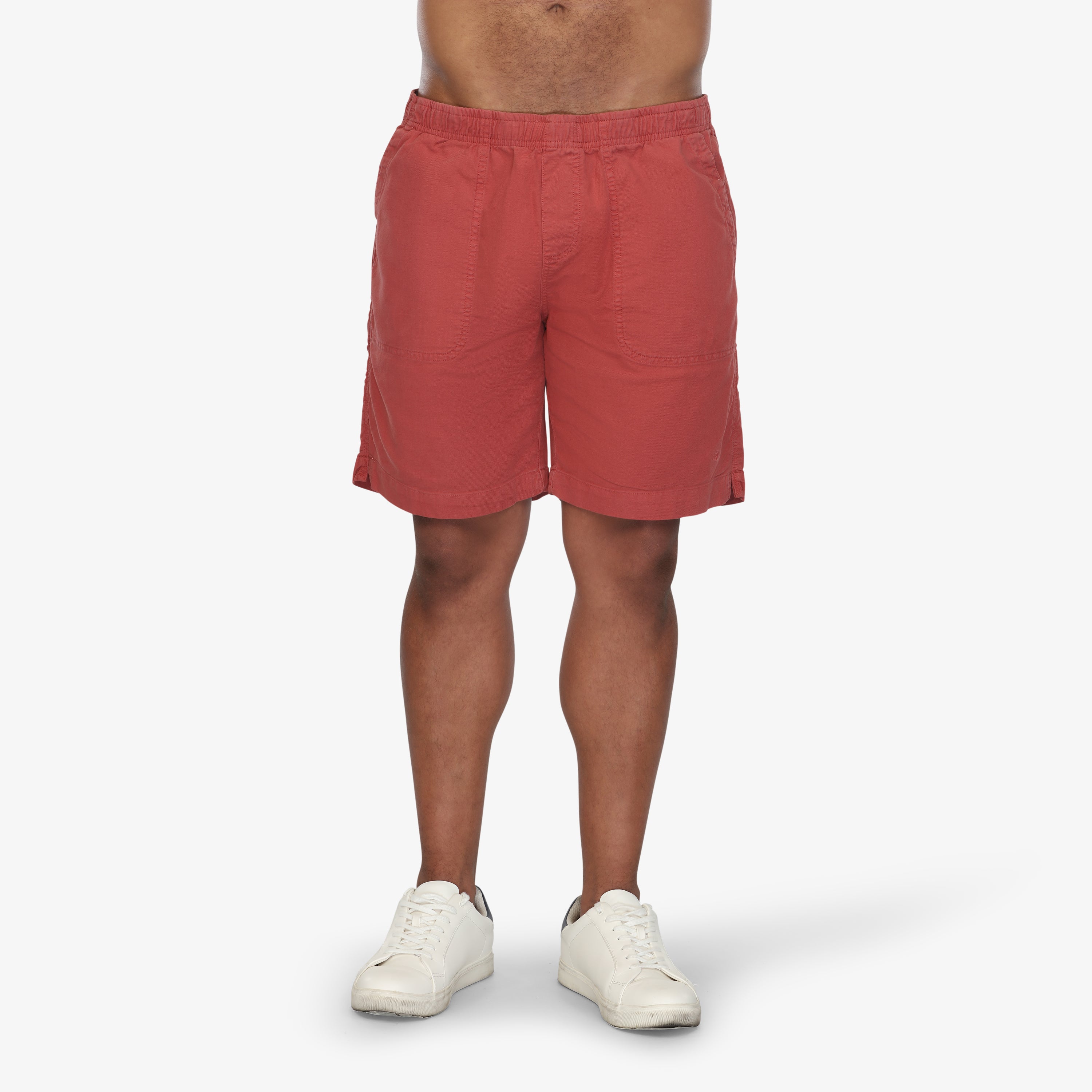 【COSYHARU】Coral denim shorts Casual Colored Hot Coral Denim Shorts - Grace and Lace