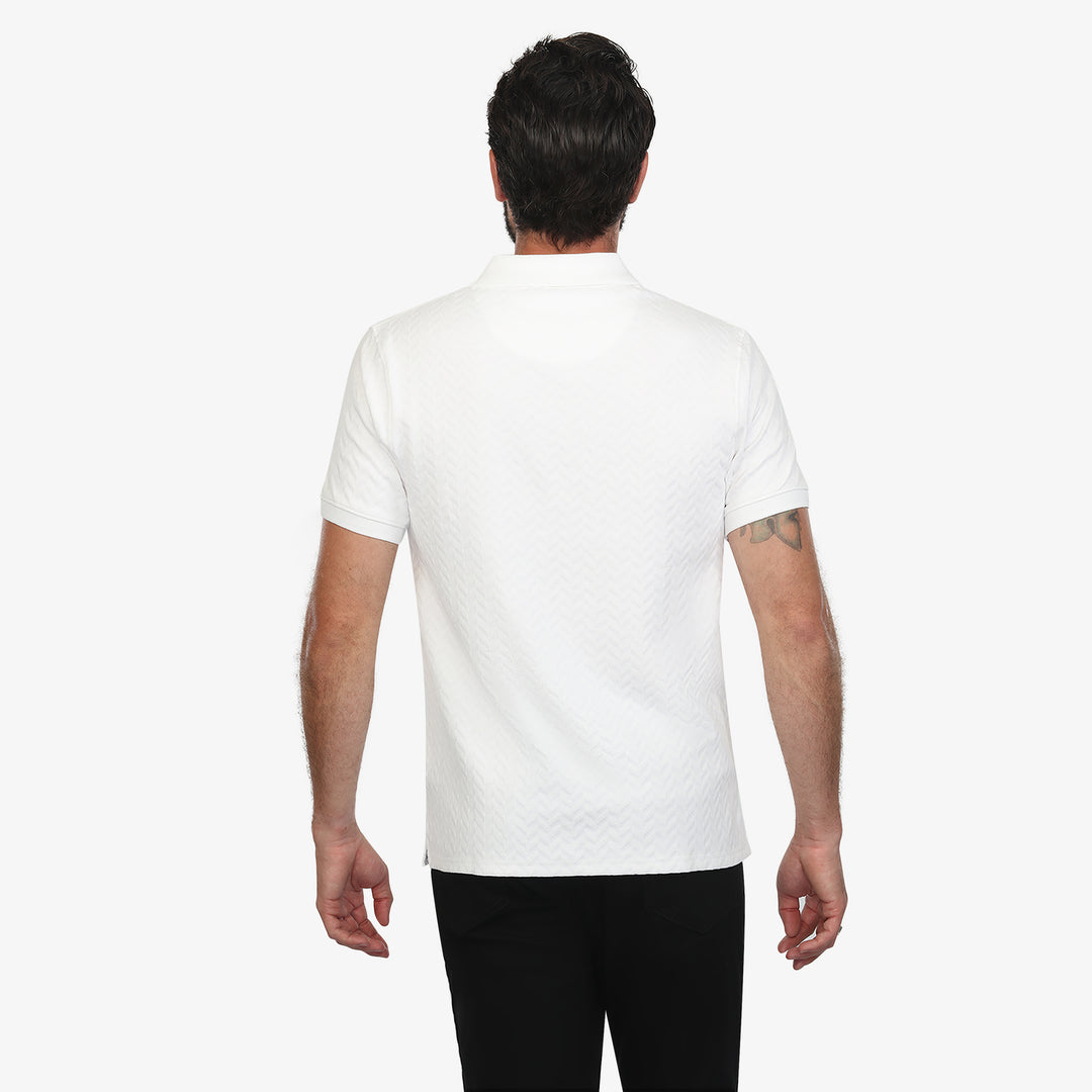 Pearl Luxe Jacquard Men's Knit Polo – Vustra