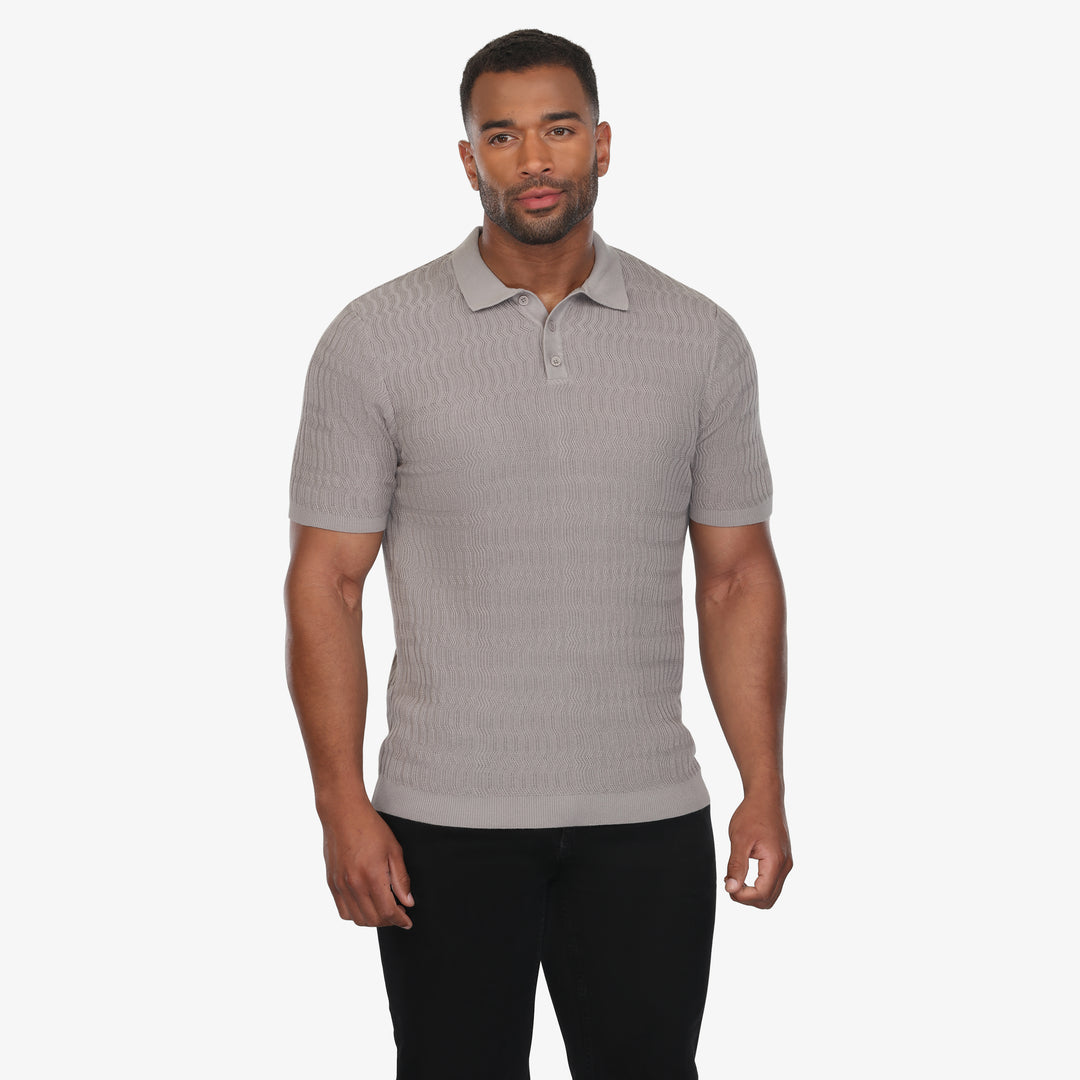 Stone Luxe Men's Knit Polo | Vustra