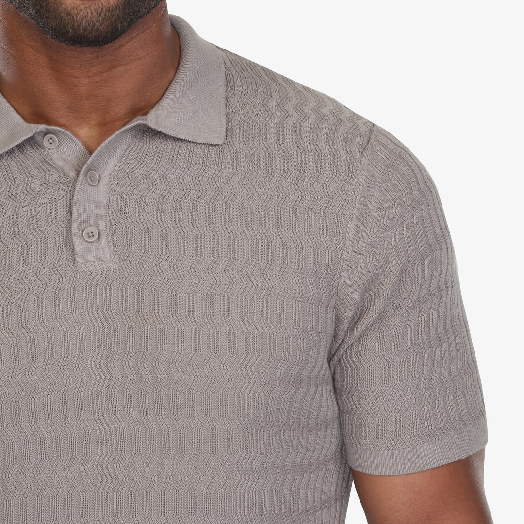 Stone Luxe Men's Knit Polo | Vustra
