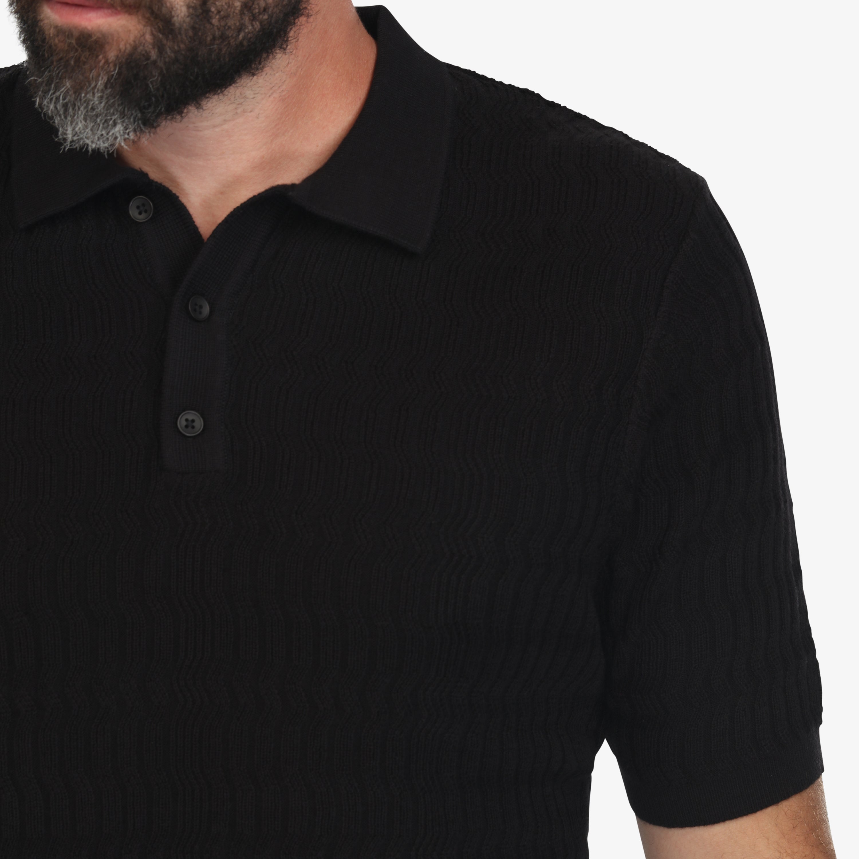 Midnight Luxe Men's Knit Polo | Vustra