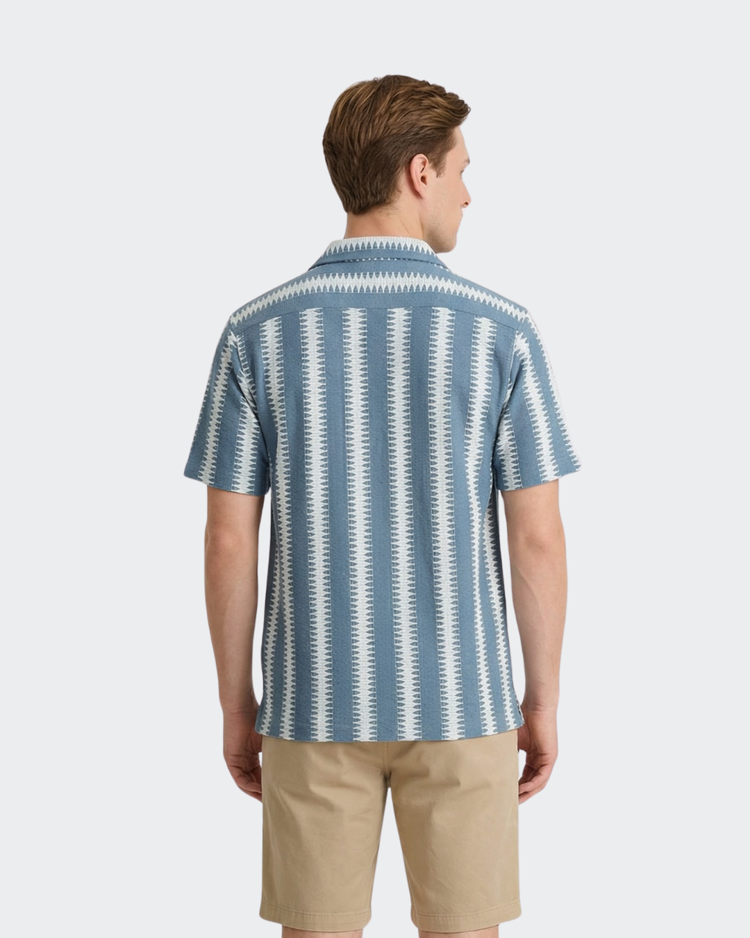 Plage★5stripe adjust シャツ Coastal Breeze Zigzag Stripe Shirt – Vustra
