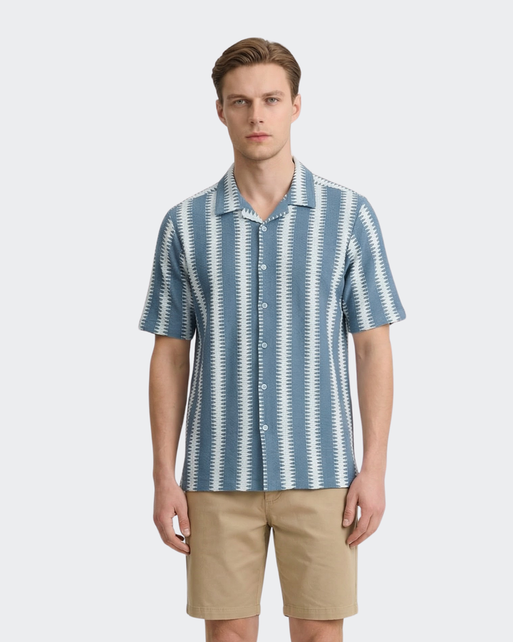 Coastal Breeze Zigzag Stripe Shirt – Vustra