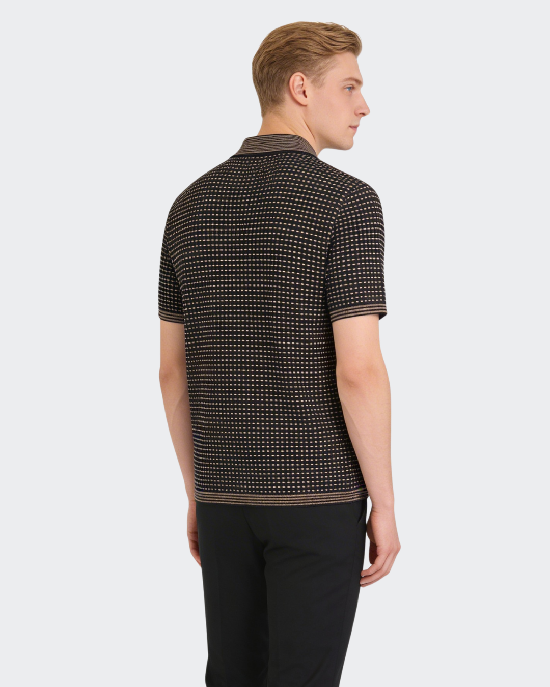 Olive Cotton Johnny Collar Polo – Vustra