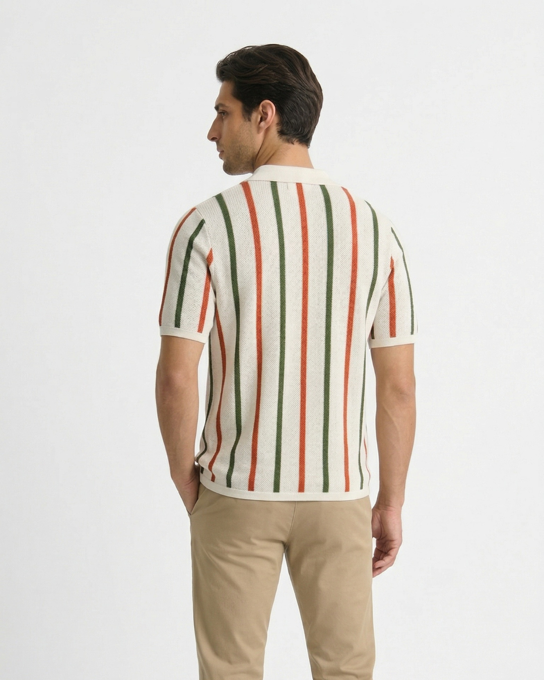 Era Stripe Knit Polo – Vustra